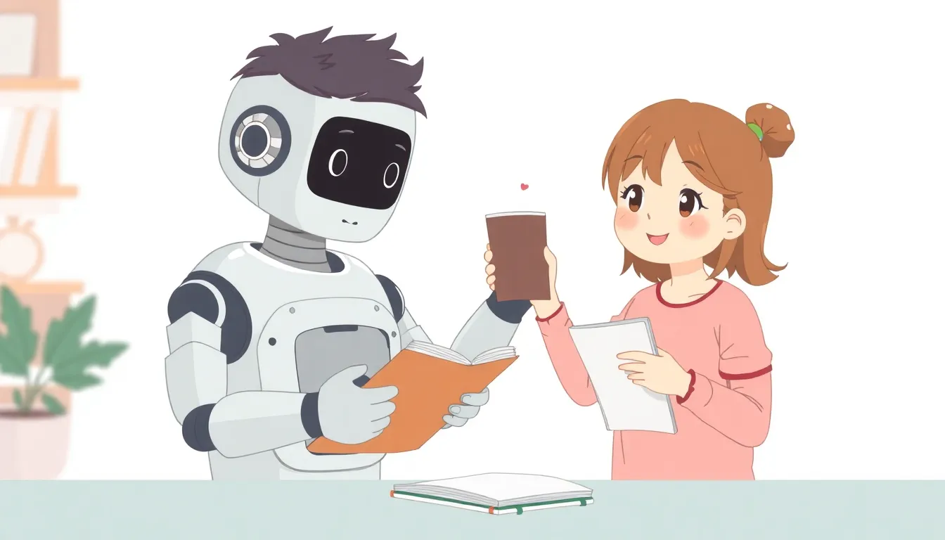 AIと日常習慣のイラスト