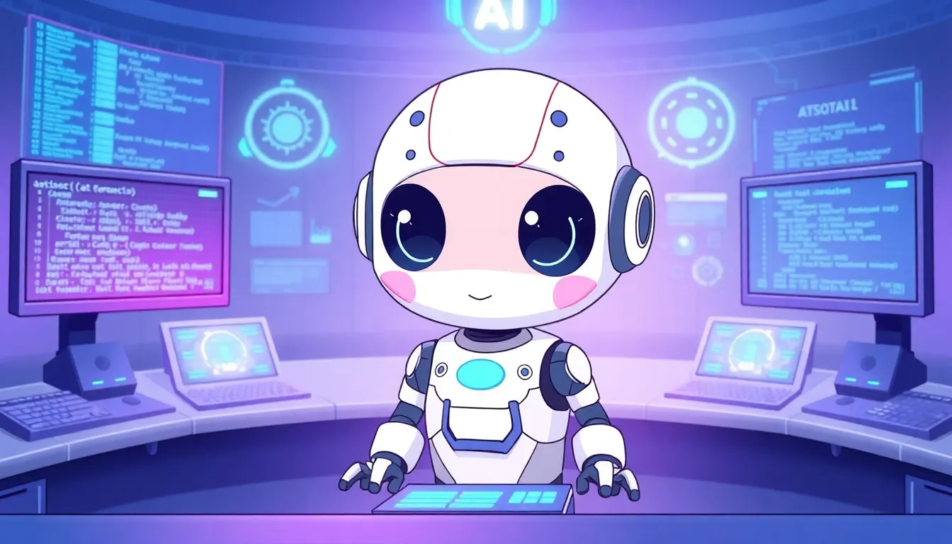 AIエージェントを管理するかわいいロボット