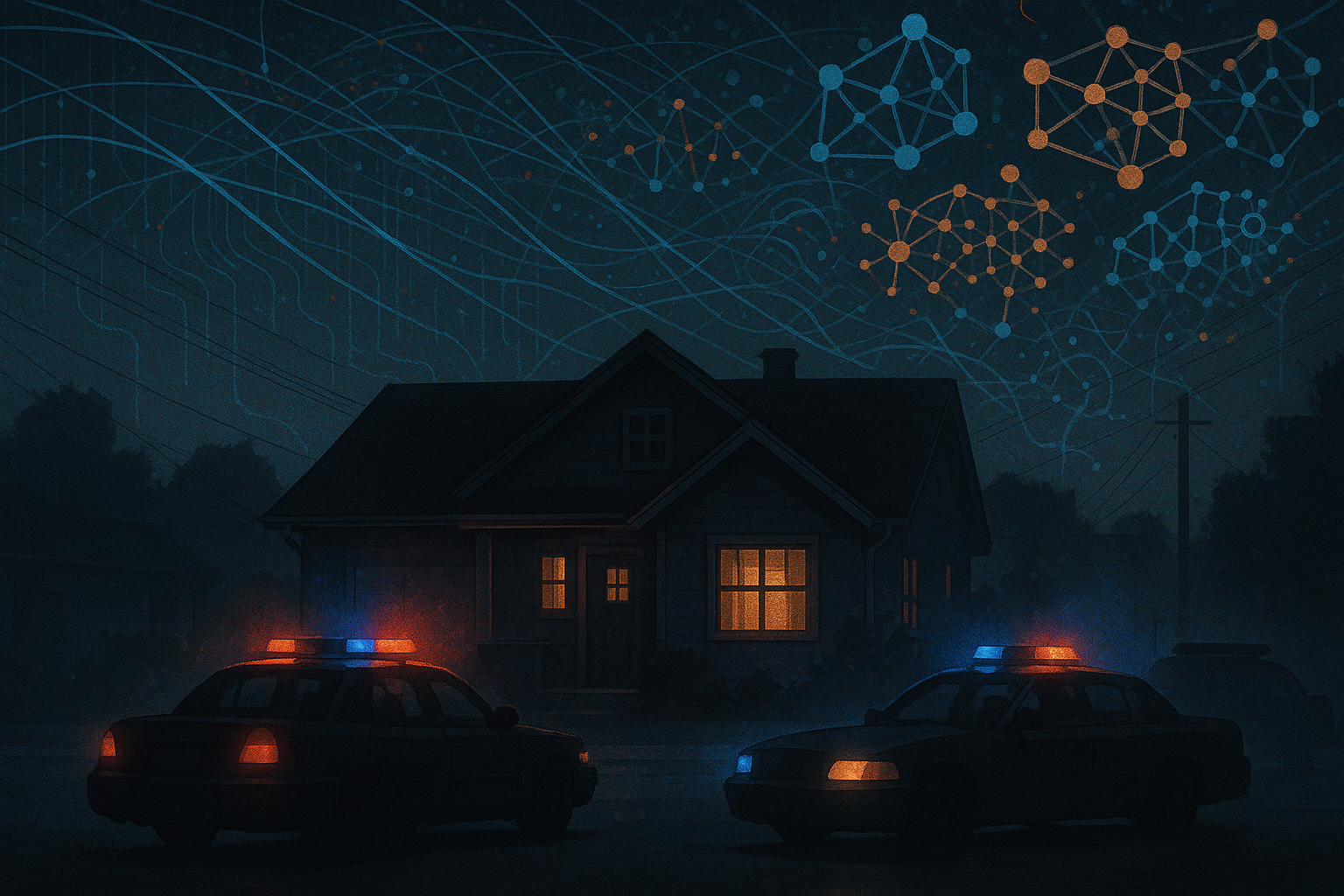 AI社会の分断を象徴するイラスト