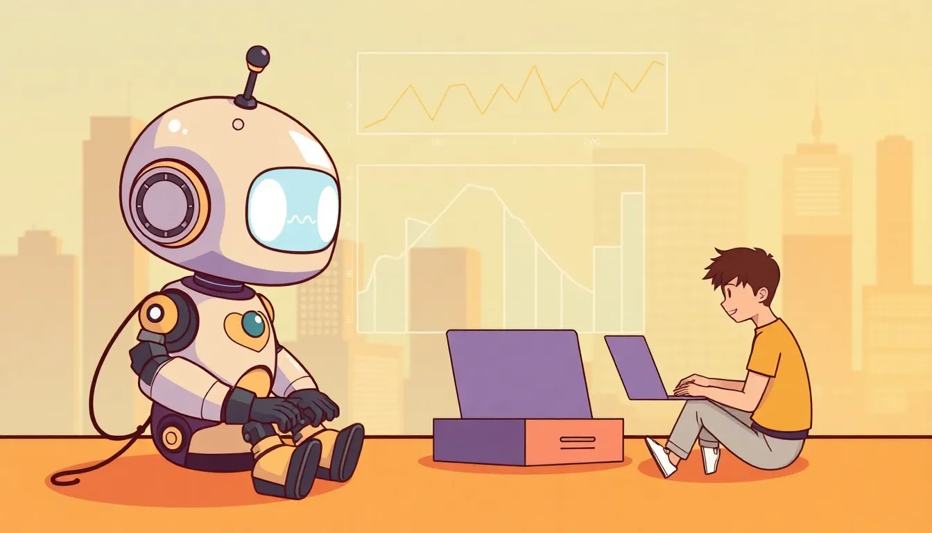 若手エンジニアとAIの影響を示すイラスト