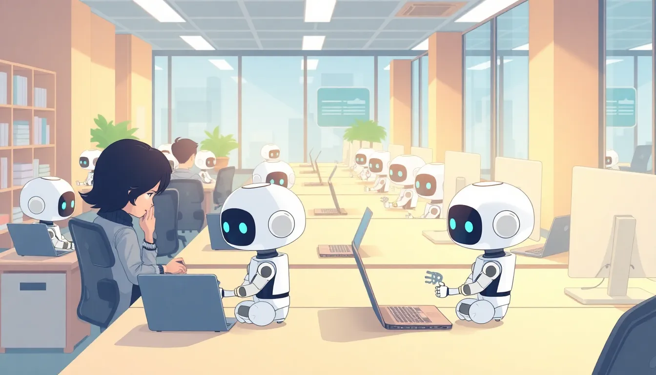 AIエージェントが企業で活躍する様子