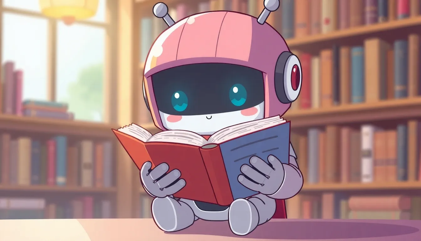 本を読むAIロボット