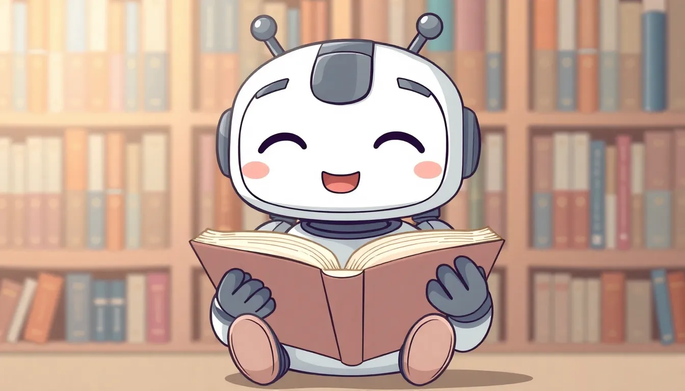 本を読むAIロボット
