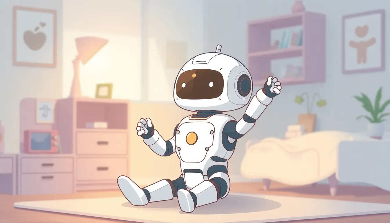 日課をこなすかわいいロボット