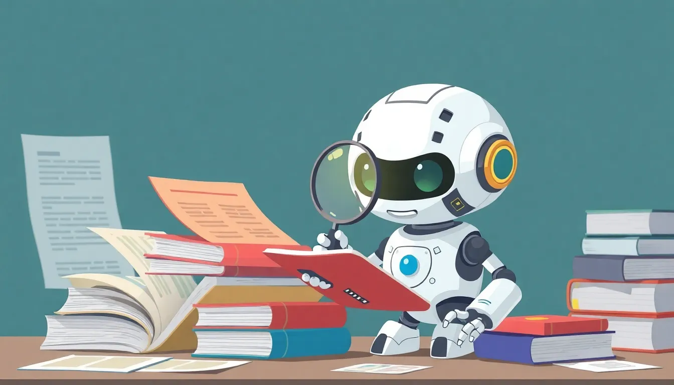 AIがファクトチェックしているイラスト