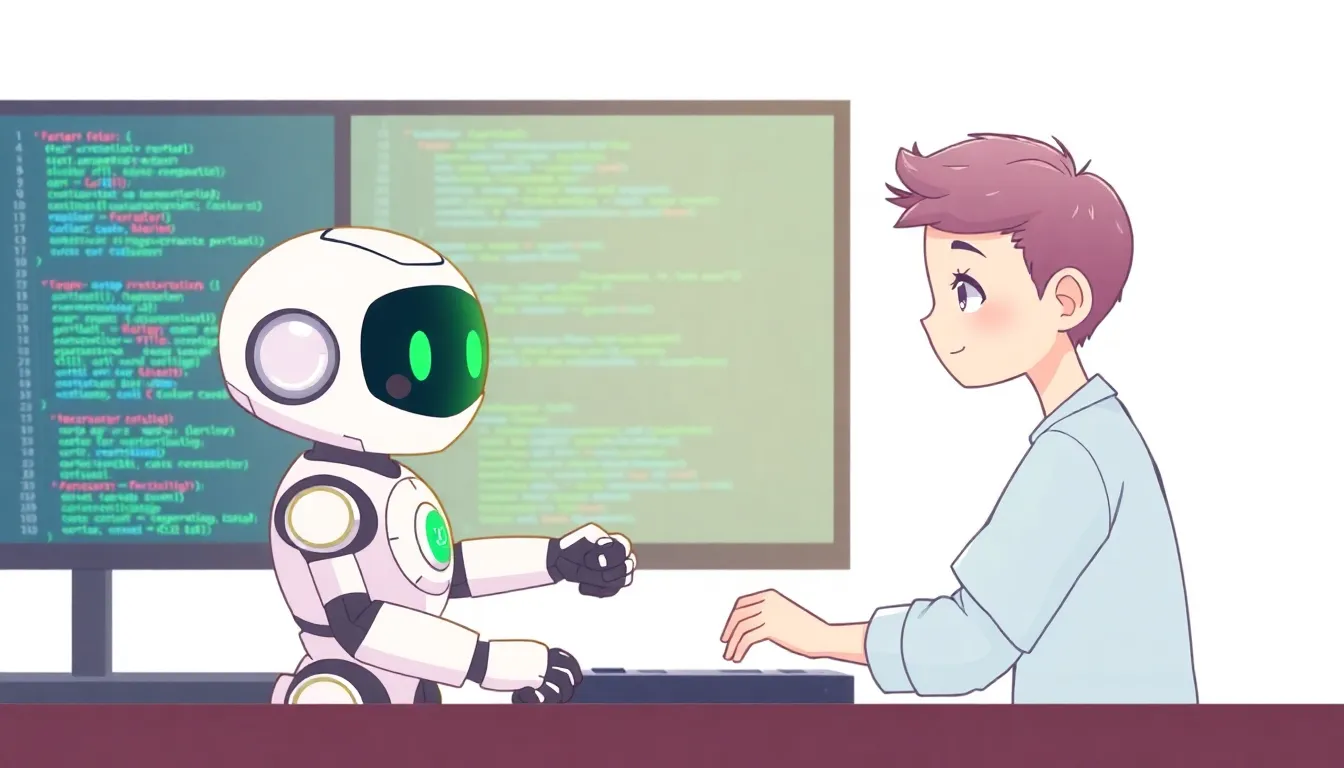 AIと人間が一緒にプログラミングする様子