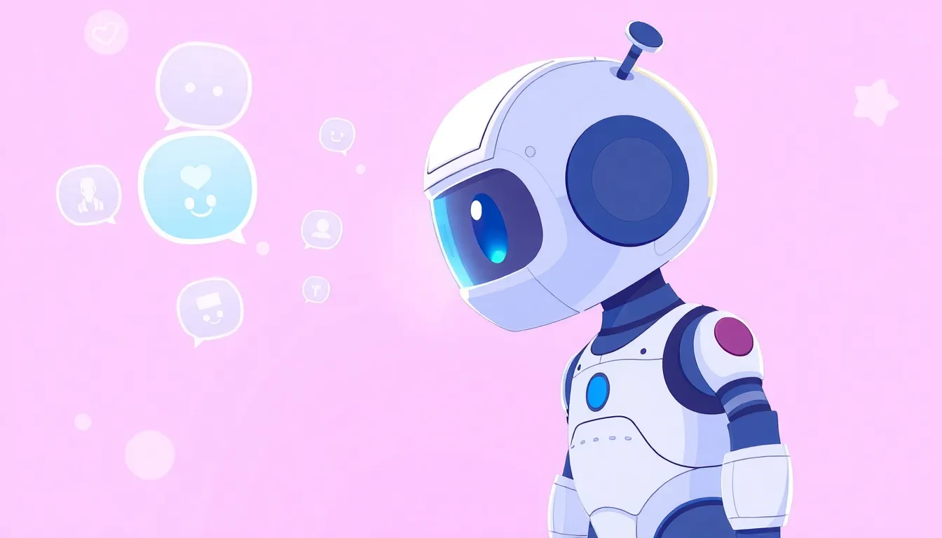 記憶の泡を見つめるAIロボット