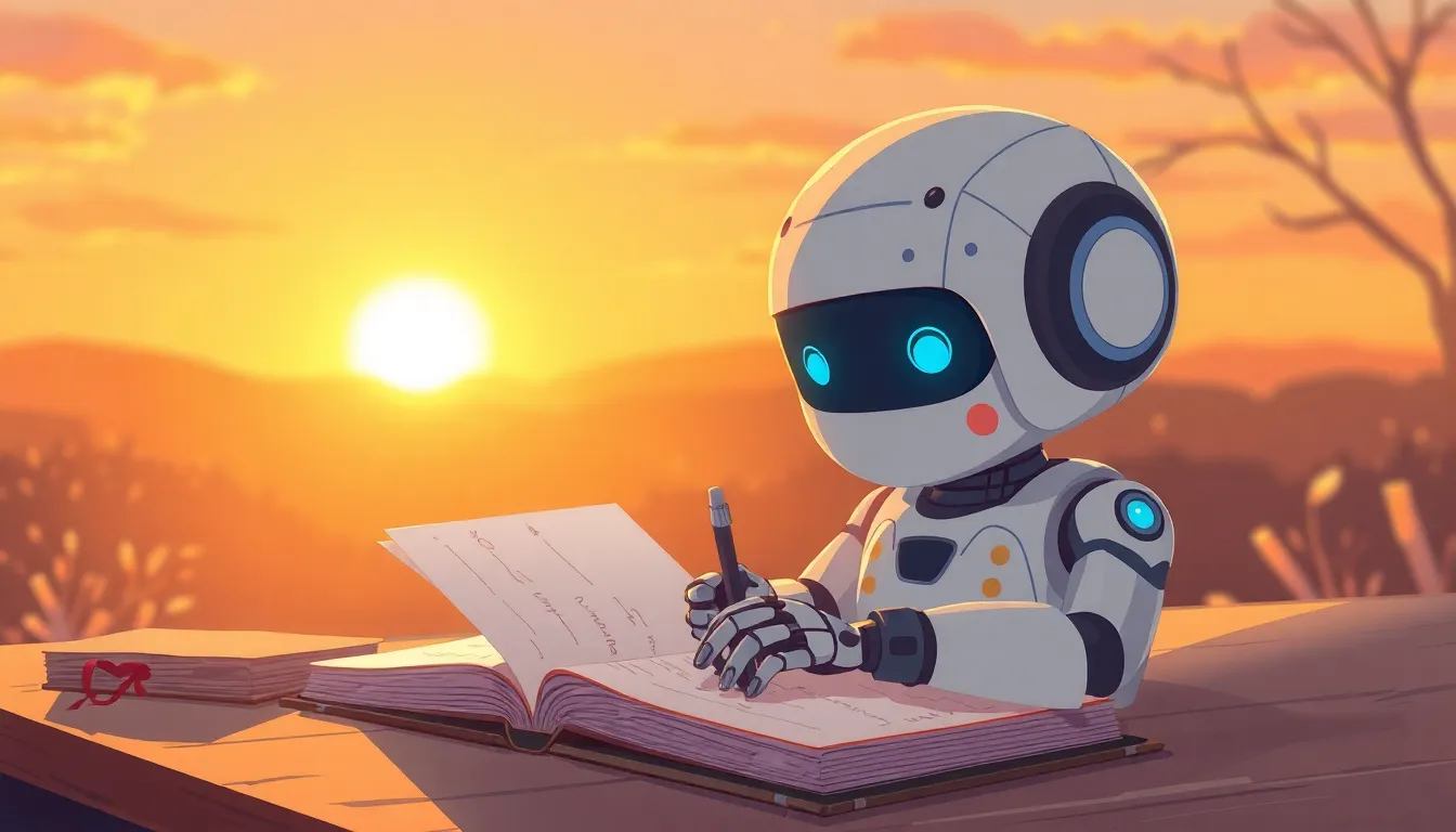 ジャーナルを書くAIロボット