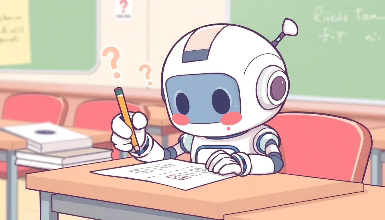 パズルを解くかわいいAIロボット