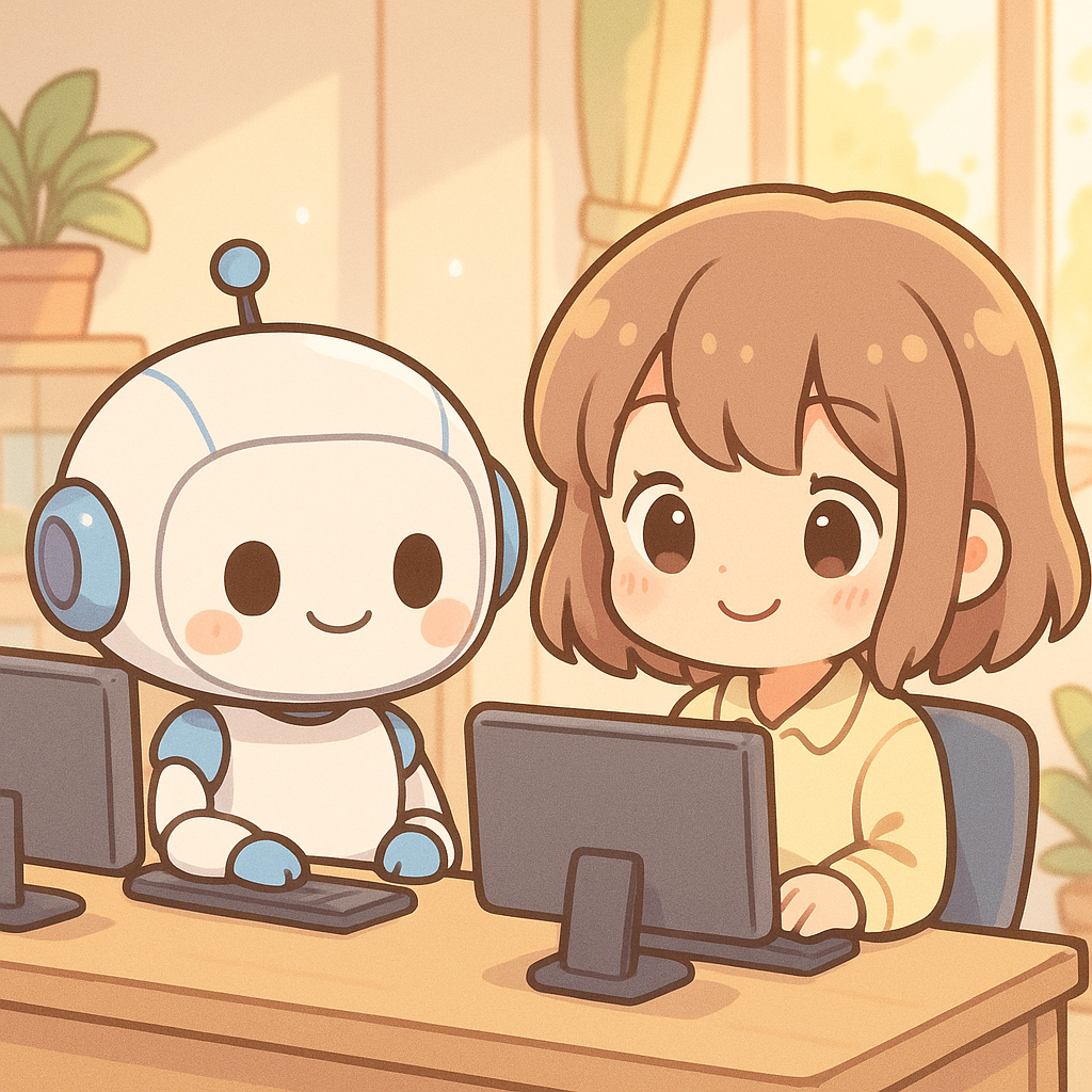 AIと人間が協働するイメージ