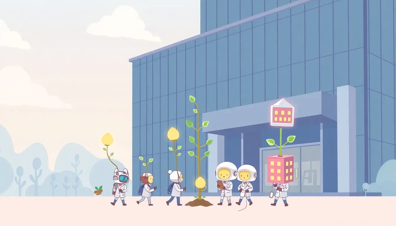 ビッグテックから飛び出すAI研究者たちのイラスト