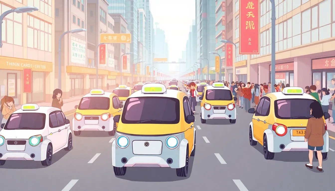 ロボタクシー凍結のイラスト
