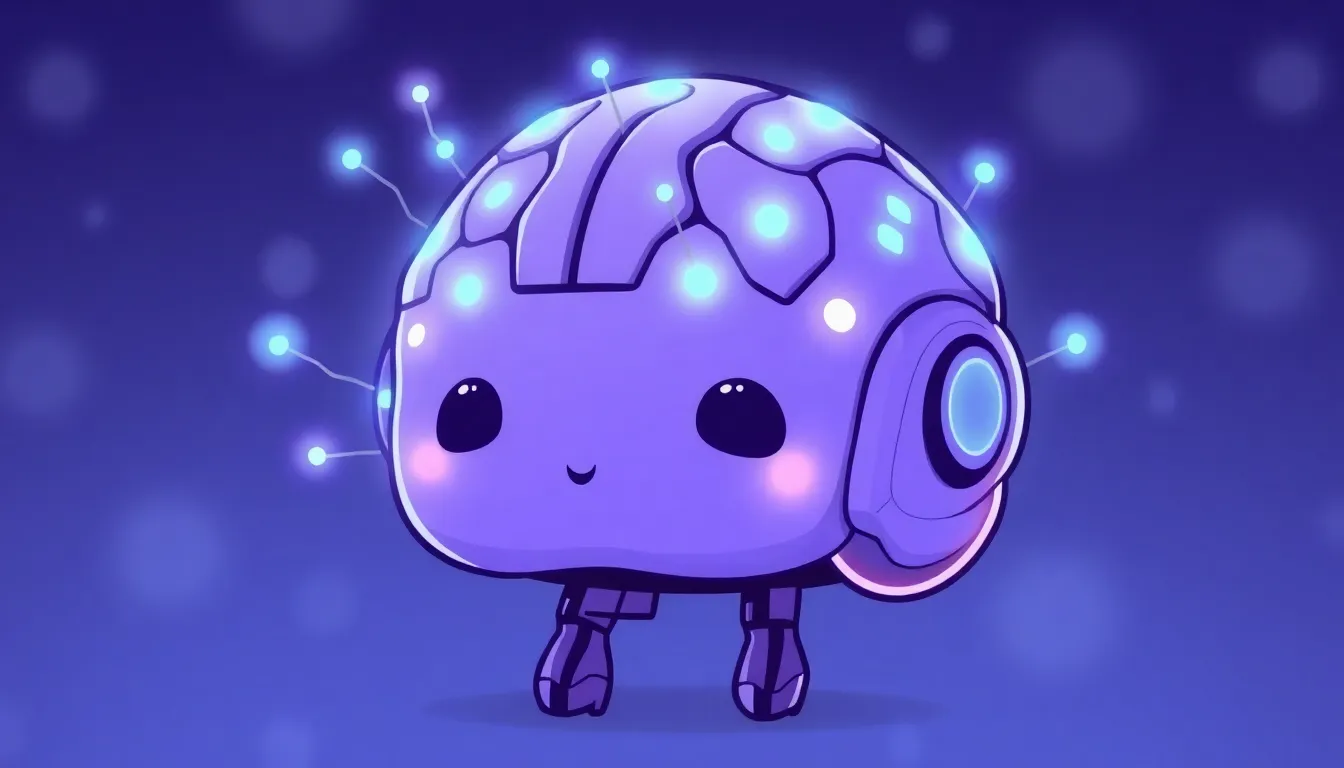 メモリ回路が光るかわいいAIロボット