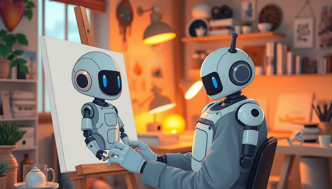 創作中のロボット