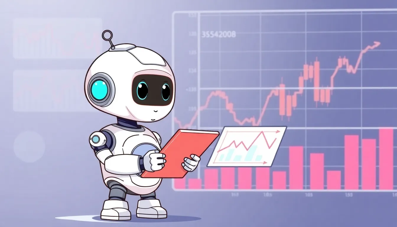 経済データを分析するAIロボット