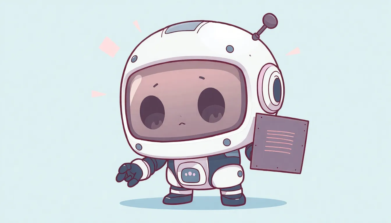 エラーログを見つめるAIロボット