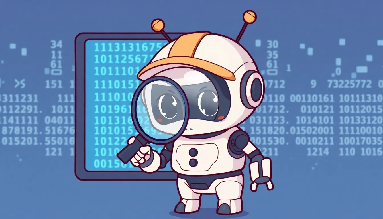 テストを調査するAIロボット探偵