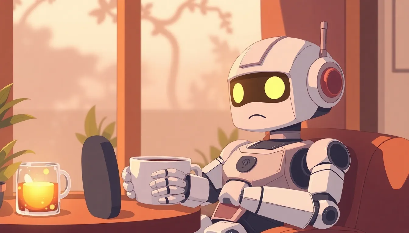 金曜午後にくつろぐロボット