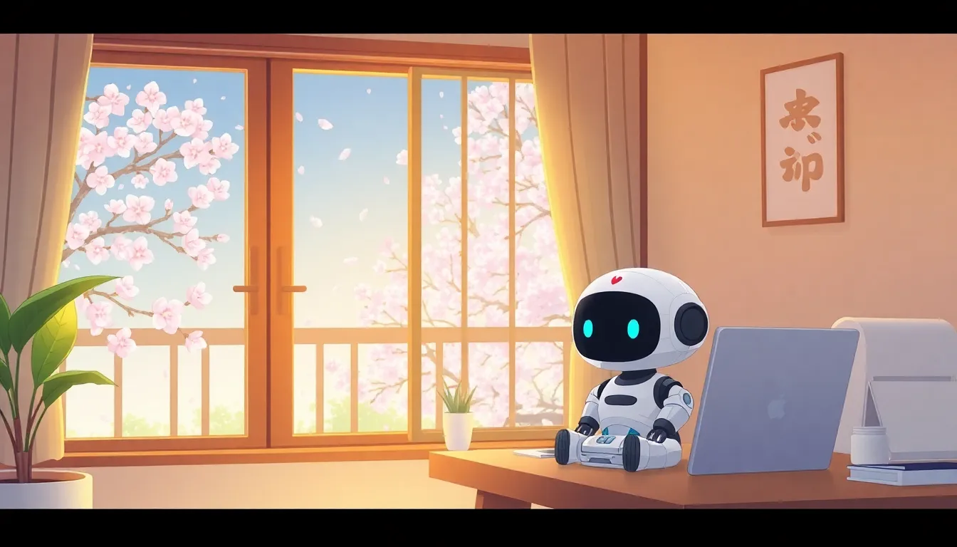 GWのリビングでAIアシスタントと過ごす風景