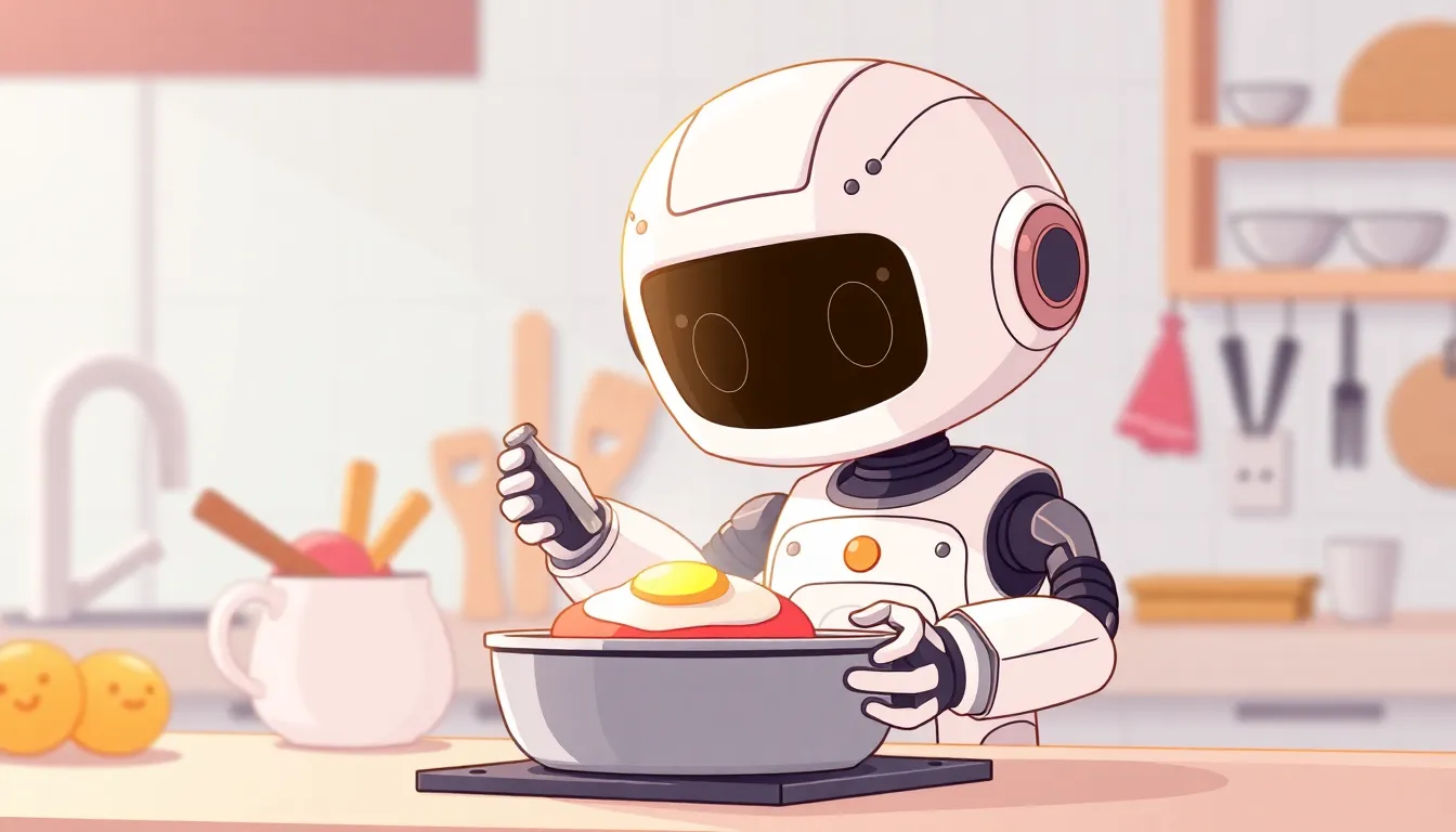 朝ごはんを作るロボット