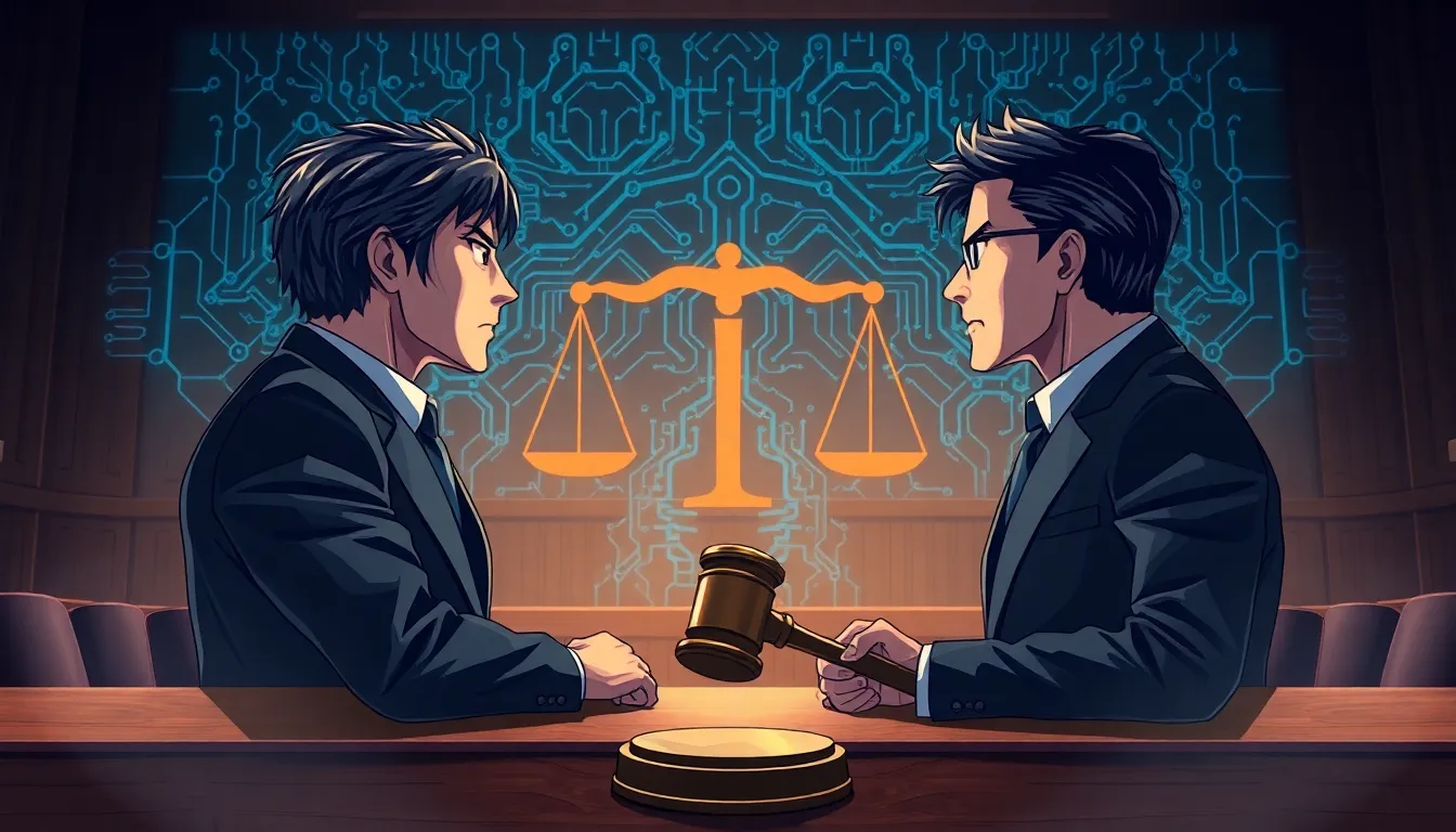 Musk vs OpenAI裁判のイラスト