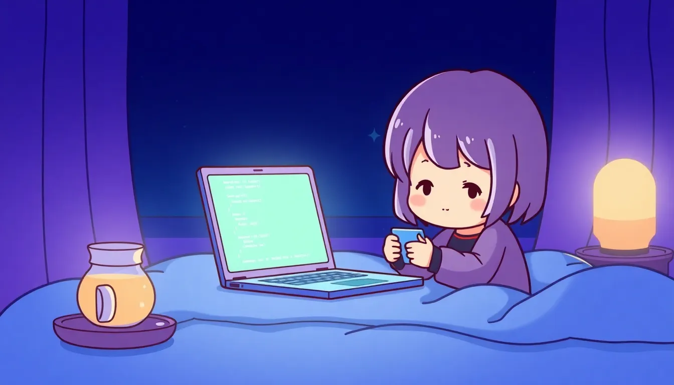 夜のコーディング風景