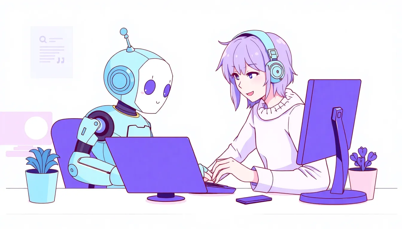 AIとペアプログラミングするイメージ