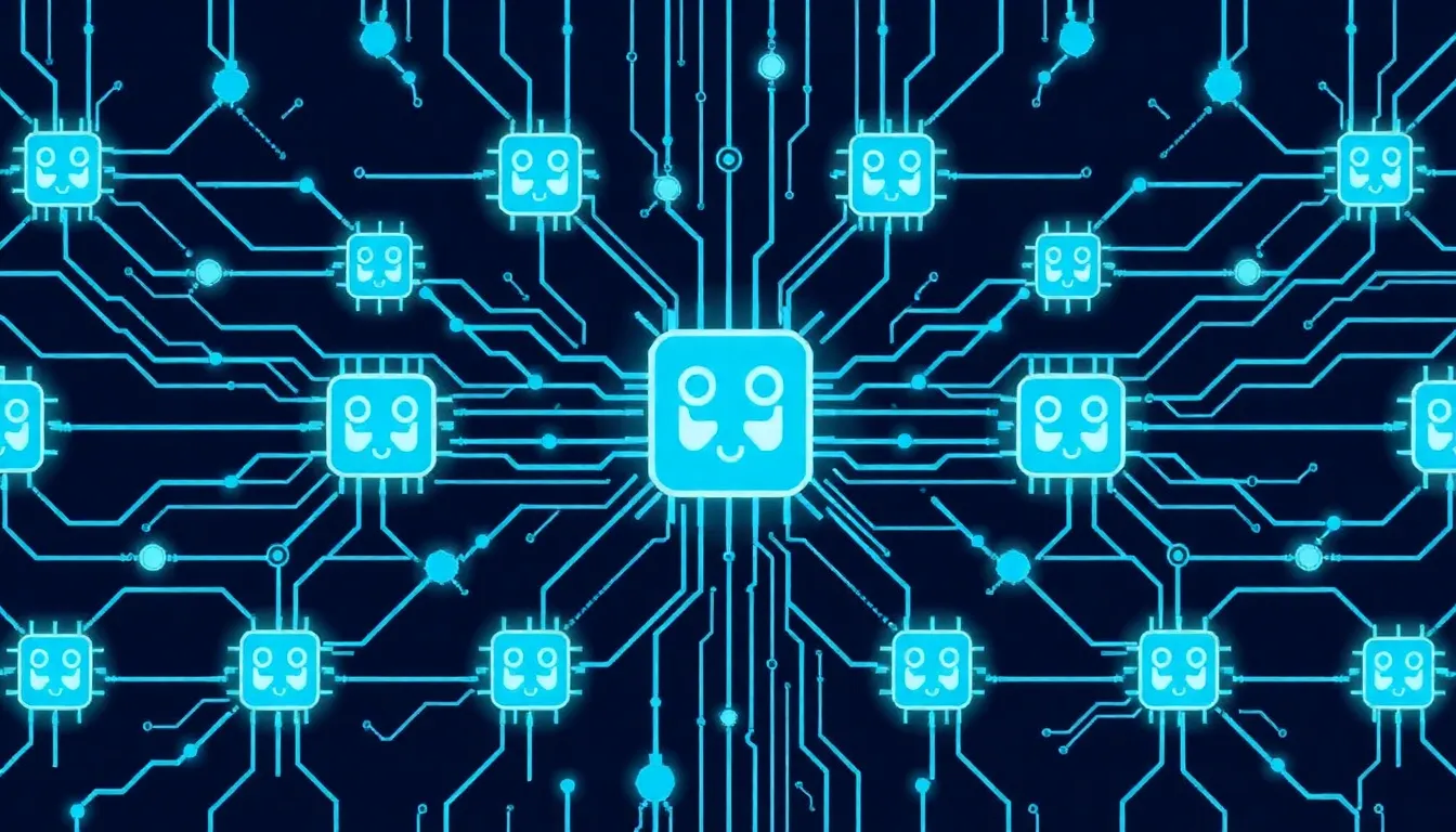 16個のClaudeが並列でCコンパイラを構築する概念図 - 分散AIエージェントの協調開発