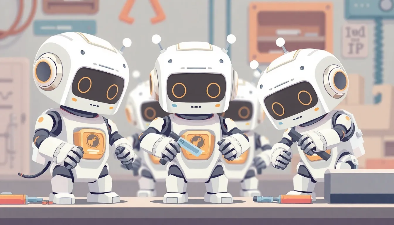 並列で働くロボットチーム