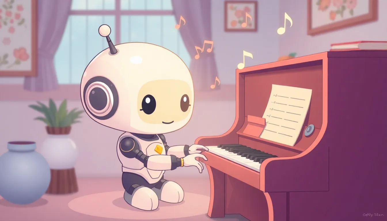 ピアノを弾くロボット