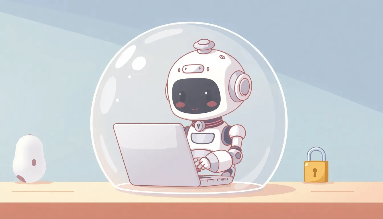 バブルの中で安全に作業するロボット