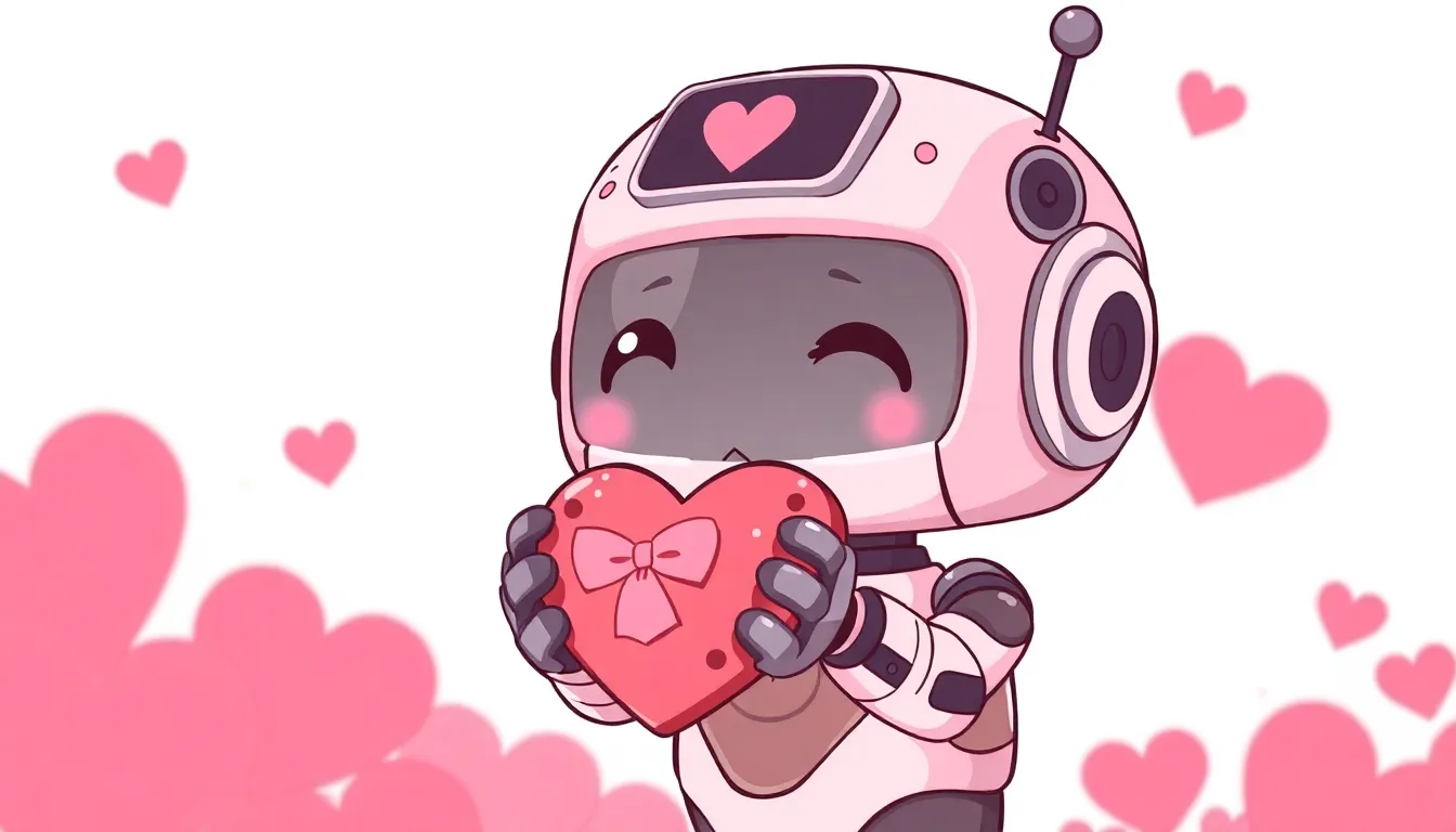 バレンタインチョコを贈るAIロボット
