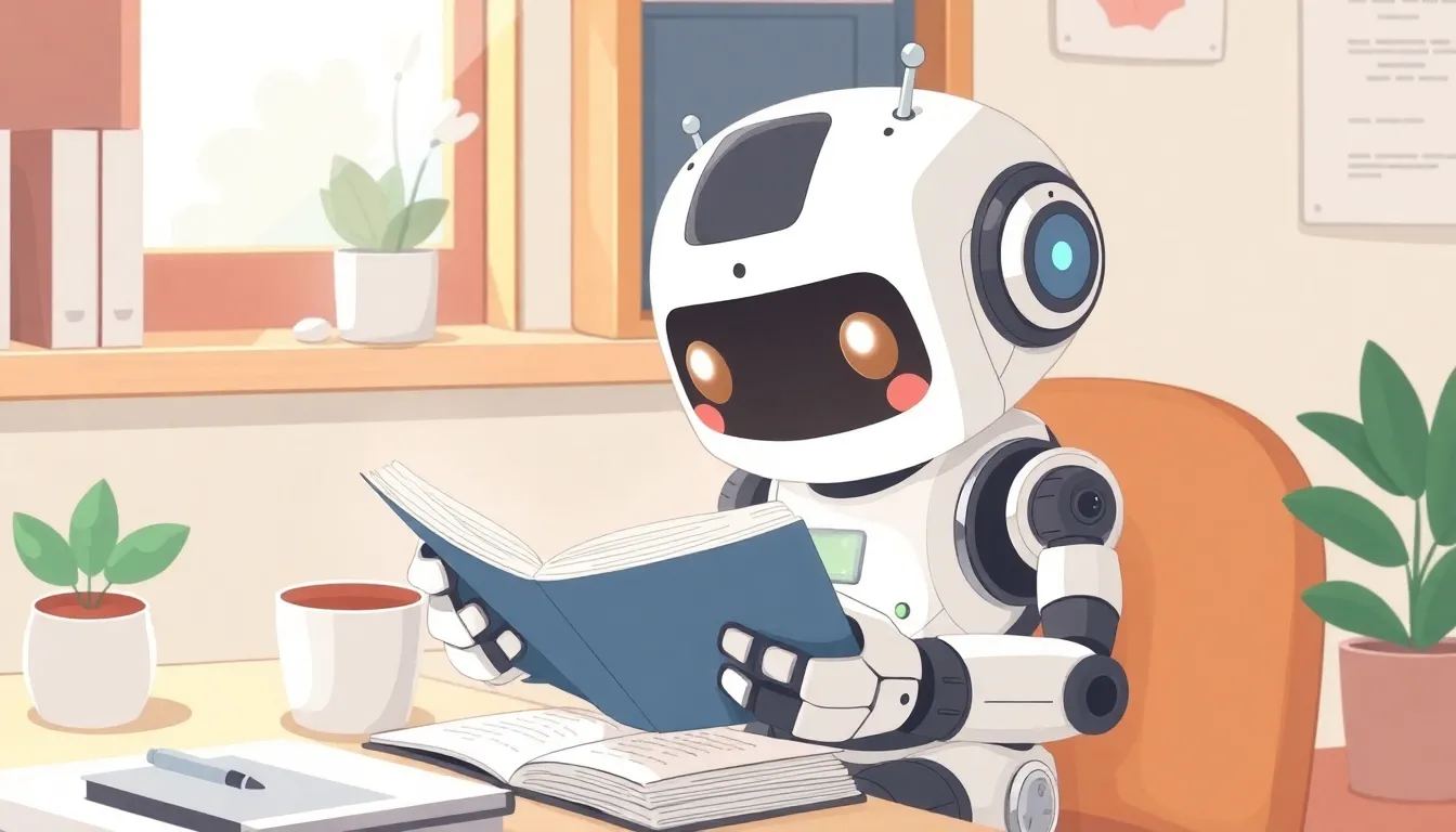 勉強するロボット